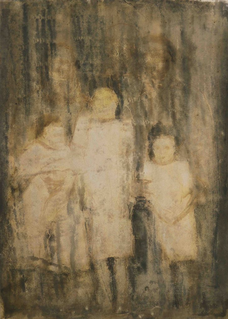 Series of Memorial Photos Metal Pen & Ink on Cardboard 100 x 70 cm 2022 (8)